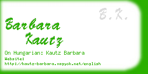 barbara kautz business card